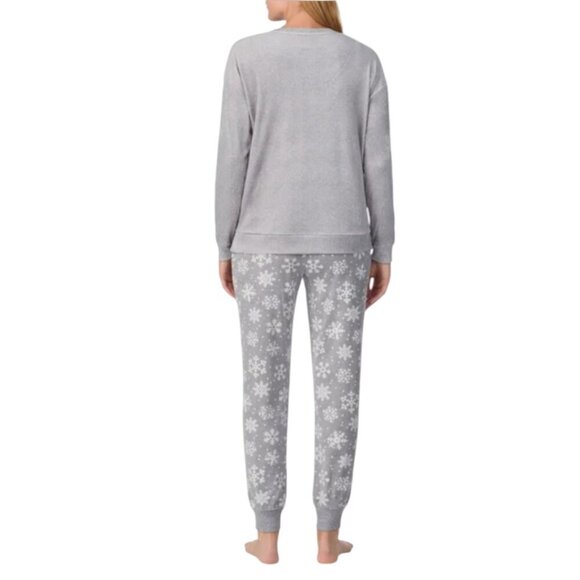 NWOT Nautica Henley Silky Fleece PJ Set | Grey - Picture 4 of 8